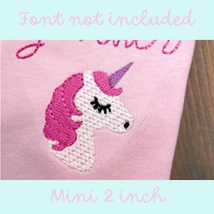 Mini Unicorn Embroidery Design, Unicorn Mini Fill, Small Unicorn, Machine Embroidery Design, Fill Stitch Unicorn, Digital Download