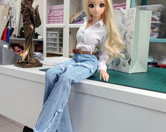 Smart doll clothes. Jeans for doll 1/3