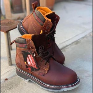 Women's Zipper Light Weight Leather Work Boots Water/oil Women's Zipper Light Weight Leather Work Boots Water/oil