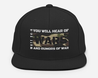 Matt 24:6 Wars and Rumors mit Camo Snapback Hat