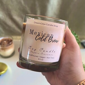 non-toxic scented candle | Cinnamon Coffee 8.5 oz Candle | Coffee lovers gift | soy wax candle | handmade coffee candle | no paraffin