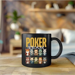 Mok pokerteam, perfect cadeau, casinovibe, pokeravond, leuke game-avond, gokbeker, gokker, casinocadeau, Texas Hold'em