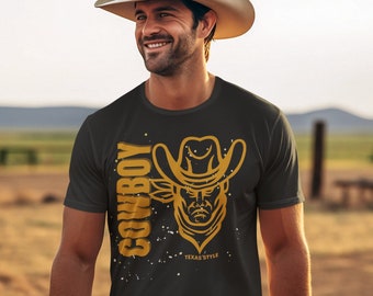 Rustic Cowboy T-Shirt, Western Cowgirl Tee, Country Rodeo Shirt, Wild West Graphic Top, Southwest Rancher Clothing,Great quality tshirt