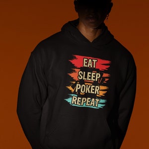 Moletom com capuz de pôquer, moletom com capuz de lã de três painéis Old Men Poker. Moletom, presente para amantes de jogos de cartas, roupas com tema de cassino, roupas masculinas para jogos de azar, aconchegante