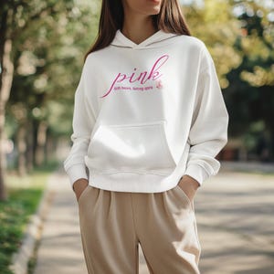 Pink Oversized Hoodie: Unisex Pastel Pullover, Soft Lounge Wear