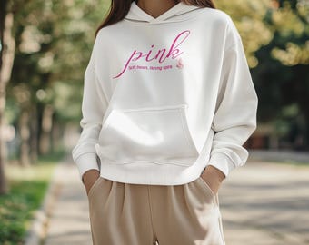 Pink Oversized Hoodie: Unisex Pastel Pullover, Soft Lounge Wear