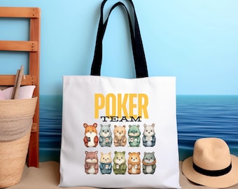 Poker Team Tote Bag: Fun Card Game Accessory