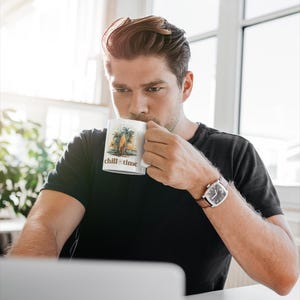 Surf Mug - Beach Lover Coffee Cup with Ocean Waves Design, Summer Vibes Drinkware, Perfect Surfer Gift & Coastal Decor Mug