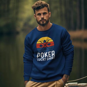 Poker Player Sweatshirt, Casino gifts, Gambler Heavy Blend Crewneck, Card Game Gift, Gambling Apparel, Blackjack Jumper