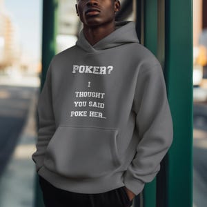 Sudadera con capucha de póker, regalo de casino, sudadera con capucha, ropa de jugador de póker, regalo para jugadores, regalo para amantes de los juegos de cartas, sudadera con capucha de Las Vegas