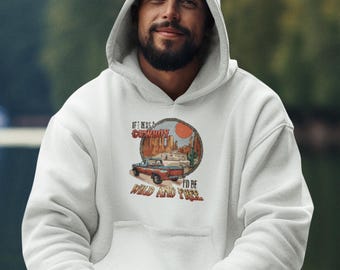 Sudadera con capucha retro del oeste: sudadera con estampado de flores silvestres y caballos salvajes, camiseta de vaquera campestre, sudadera con capucha vintage del oeste, sudadera con estampado de caballos.