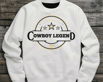 Western Cowboy Sweatshirt, Rodeo Cowgirl Jumper, Wild West Rancher Pullover, Ranch Life Clothing, Vintage Cowpoke Top