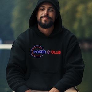 Moletom com capuz de pôquer, moletom com capuz de lã de pôquer Old Men. Moletom, presente para amantes de jogos de cartas, roupas com tema de cassino, roupas masculinas para jogos de azar, aconchegante