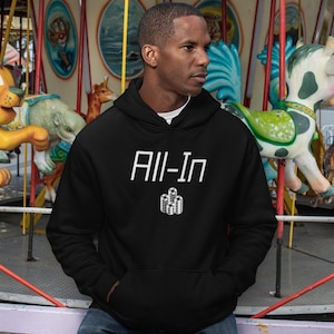 Sudadera unisex con capucha de póker para juegos de cartas de casino: ropa para la noche de juegos, regalo para los aficionados a las apuestas, suéter cómodo para los amantes de las cartas.