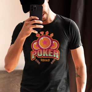 Shirt pokerploeg, cadeau voor hem, unisex t-shirt, CASINO kaartspel-T-shirt, casinokleding, grappig pokershirt, gokliefhebber, cadeau gokker,
