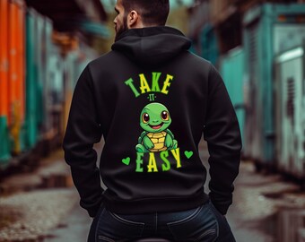 Take it Easy hoodie, Tranquil Vibes hoodietröja, Good Times pullover, Serenity mysig tröja, Take It Easy luvad