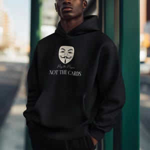Sudadera unisex con capucha de póker para juegos de cartas de casino: ropa para noches de juegos, regalo para aficionados a las apuestas, jersey acogedor para jugadores de cartas.
