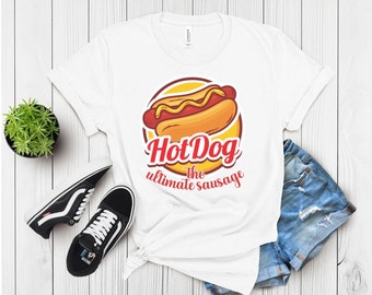 Funny Hotdog Graphic T-Shirt: Barbecue Lover Gift