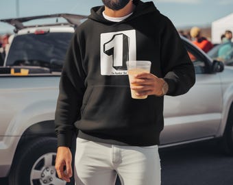 Sudadera con capucha número uno: sudadera unisex con gráfico motivacional