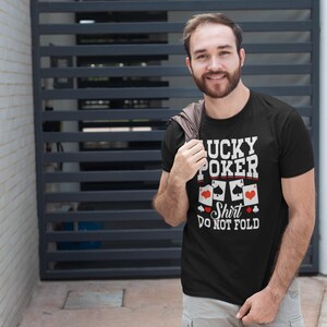Camiseta de juego de cartas / Camiseta de póquer retro para amantes del casino / Ropa de juego divertida y regalo para la noche de póquer