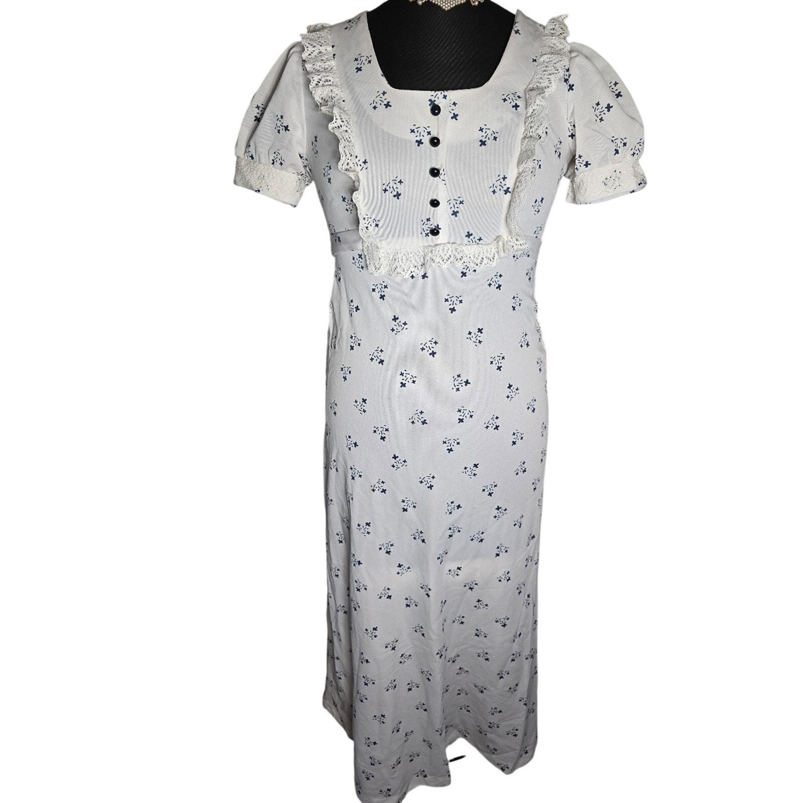 Puff Sleeve Empire Waist White Dress - Etsy