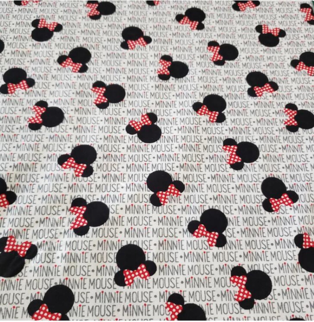 Disney Minnie Mouse Words Material by the Half Yard 100% Cotton - Etsy