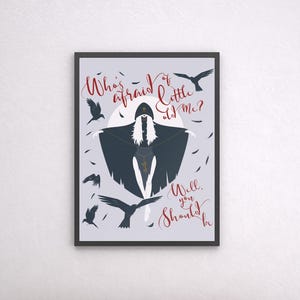 Who&#39;s Afraid of Little Old Me typography song lyric poster - classic matte paper wall art print