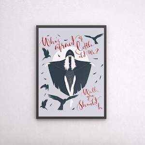 Who&#39;s Afraid of Little Old Me typography song lyric poster - premium matte paper wall art print
