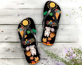 Summer FlipFlops, Beach Flip Flops, Bride and groom flip flops, Cute Honeymoon Flip Flops, Gift slippers, Funny flip-flops,Holiday slippers