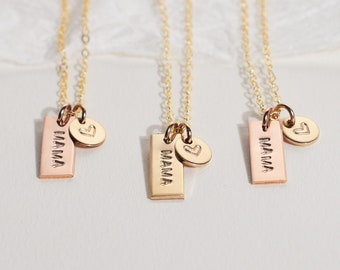 Mama Charm Necklace, Mother's Day Gift, Necklace for Moms, gifts for mom, heart necklace, mama necklace, gold filled, mom necklace