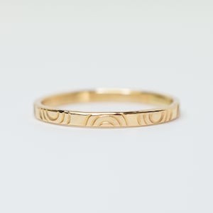 Handmade 14k Gold Filled Rainbow Ring: Stackable Band