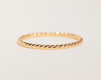 Rope Ring, Simple Ring, Gold Band,  Stacker ring, Stackable ring, Dainty Ring, Gold Fill Ring, Silver ring, Rose Gold ring, Gold rope ring