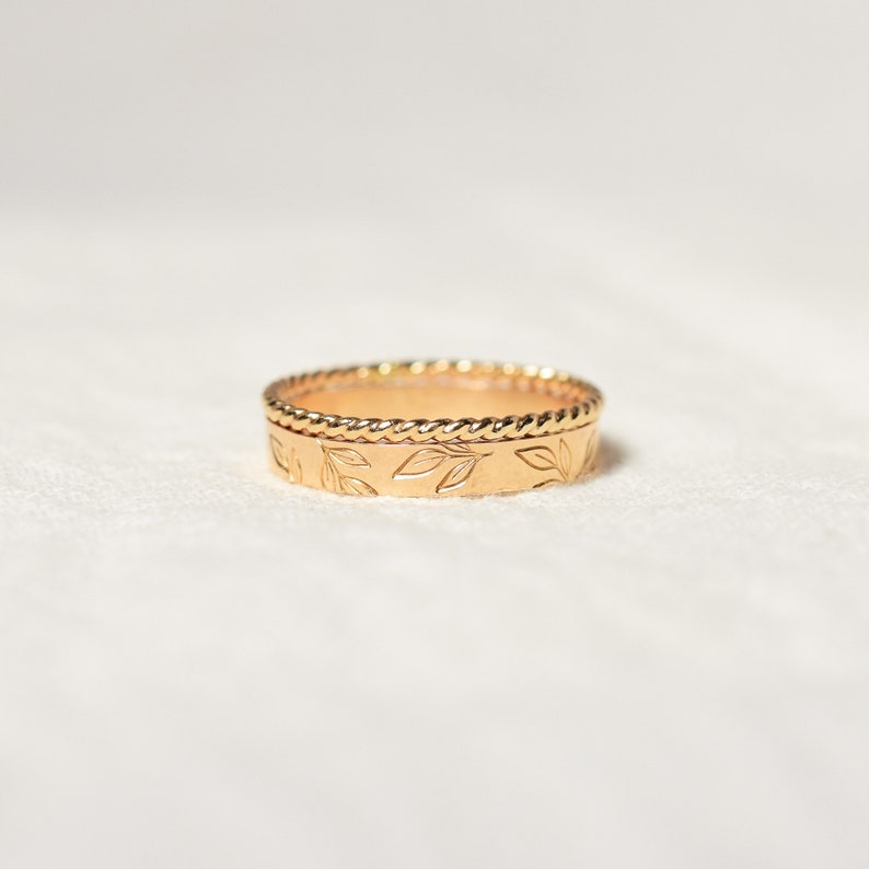 Rope Ring, Simple Ring, Gold Band, Stacker ring, Stackable ring, Dainty Ring, Gold Fill Ring, Silver ring, Rose Gold ring, Gold rope ring image 7