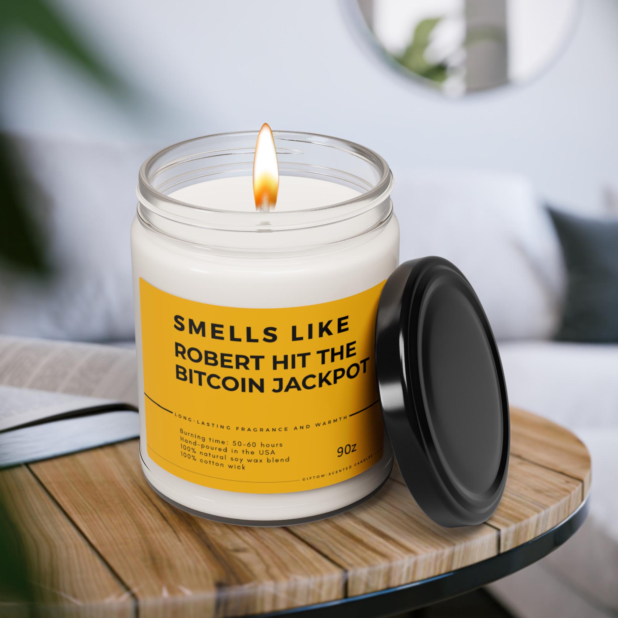 ビットコイン・ジャックポット・キャンドル：面白い暗号通貨ギフト、ミニマリストなインテリア - Etsy 日本