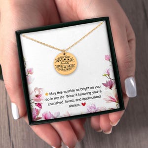 Personalisierte Halskette, Wilde Blume Schmuck, Benutzerdefinierte Name Halskette Geschenk, Nachricht Karte Schmuck, Wilde Blume Monogramm Halskette