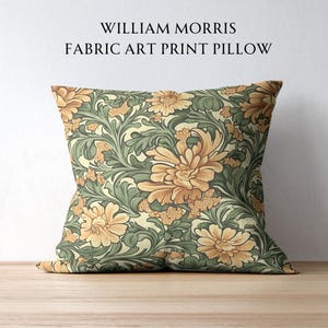 William Morris Floral Pillow: Vintage Art Nouveau Home Decor