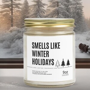 Winter Scented Candle, Smells like Winter Holidays Candle, Winter candle, Home decor candle, Holiday gift, Winter Gift Idea
