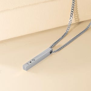 Colar personalizado, colar com inicial de nome, joias com cartão de mensagem personalizada, colar de casal, colar de presente de aniversário, colar de corrente cubana