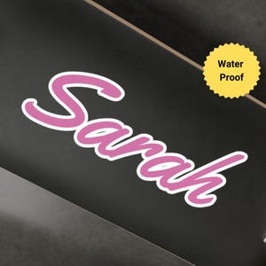 Pegatinas con nombre personalizadas, pegatinas para equipaje, pegatinas impermeables para maletas, calcomanías de vinilo troqueladas, pegatinas para botellas de agua para computadoras portátiles, pegatinas para parachoques de automóviles