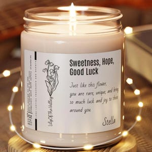 May Birth flower candles, Birthday gift, Lily of the valley birth flower candle, birth flower gifts, Mother&#39;s day gift, Heart warming gift