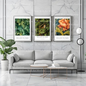 Wall Art Mockup, Home Decor Wall Art, Canva Wall Art Frame, Wall Art Mockup, Canva Three Poster Template, Reflection Effect Wall Art Frame