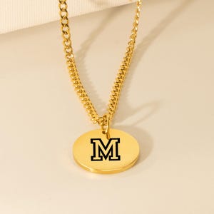 Collar de cadena de eslabones cubanos, collar con números, collar con letras de regalo, regalo para papá, collar para hombres, collar de gimnasio deportivo, regalo de tenista