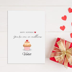 Cartão de aniversário personalizado, cartão de aniversário para mãe, cartão de aniversário para melhor amiga, cartão de aniversário fofo, cartão de aniversário com nome e texto personalizados