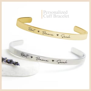 Pulseira de punho personalizada, pulseira de caligrafia, pulseiras de caligrafia, presente de pulseira de avó, pulseira de mãe, presente de pulseira com nome de criança