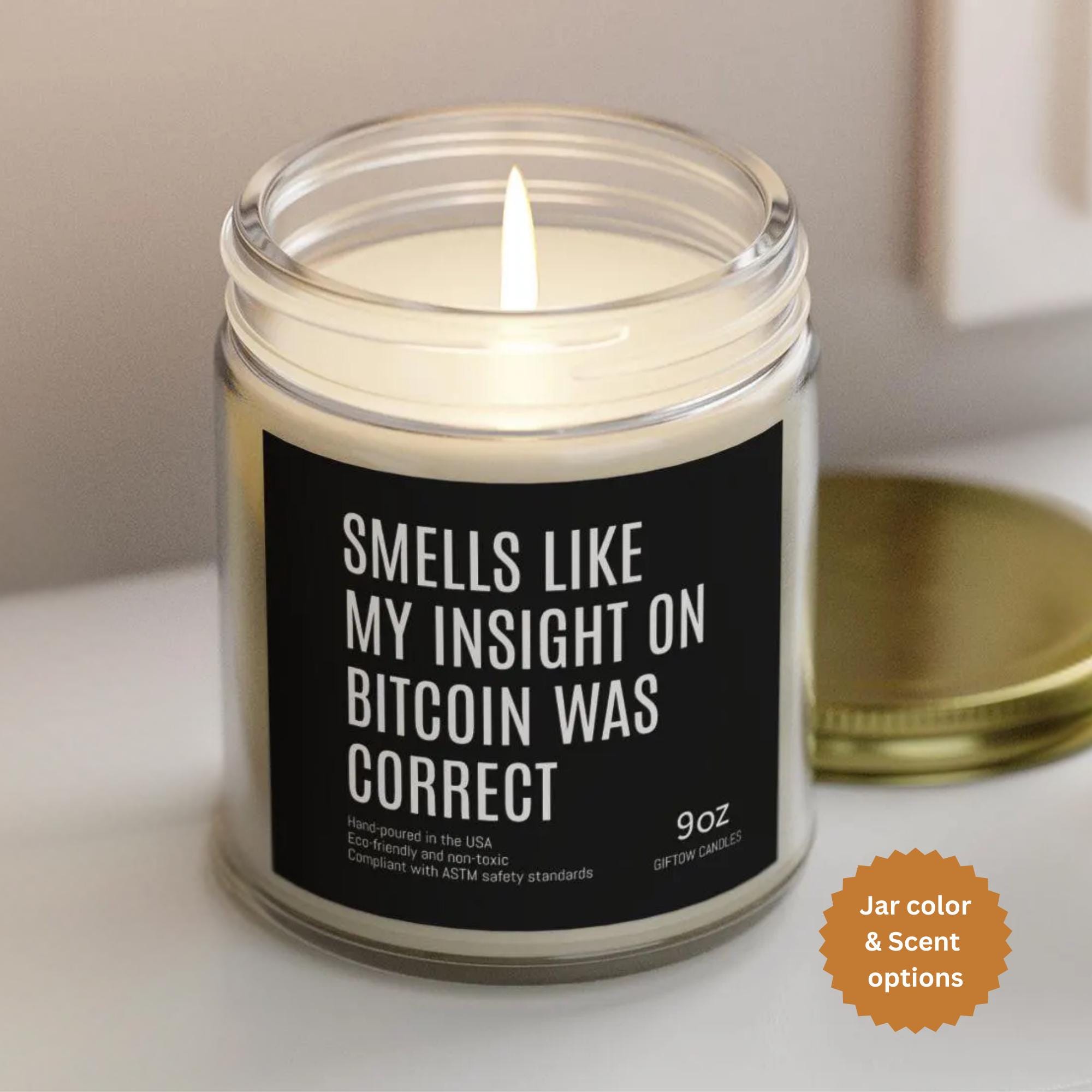 Bitcoin Kerze: Lustiges Trader Geschenk - Kokosnuss-Apricot-Wachs - Etsy  Schweiz
