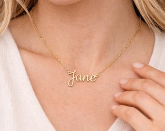 Minimalist Name Necklace | Personalized Gifts | Custom Name Necklace | Dainty Script Necklace | Gift for Her | Birthday Anniversary Gift