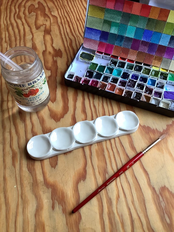 Palette De Peinture Universelle Avec 10 Compartiments Et 20 Pinceaux - Kit 4 Palettes Pour Aquarelle, Acrylique, Huile