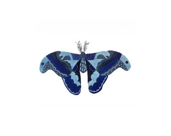 Moth #1. Original Watercolor. 4x6 inches.