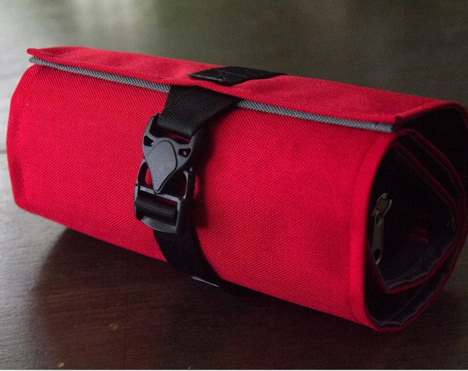 Large Art Supply Roll With Pocket.  Pencil Case. Art Holder. Tough, 1000D Cordura, Waterproof Fabric. Customizable.