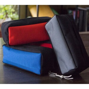 Zippered Art Supply Bag. Rectangular Pencil Case. Utility Case. Heavy Duty, 1000D Cordura, waterproof fabric.  2.4 Liter Bag. Customizable